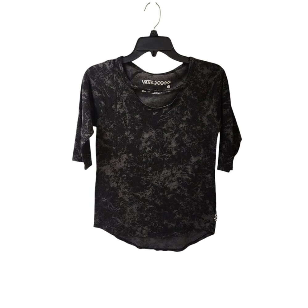 Vans Black Grey Stormy Tie Dye 1/2 Sleeve Hi Low Top Women's Small